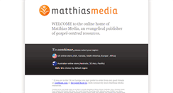 Desktop Screenshot of matthiasmedia.com